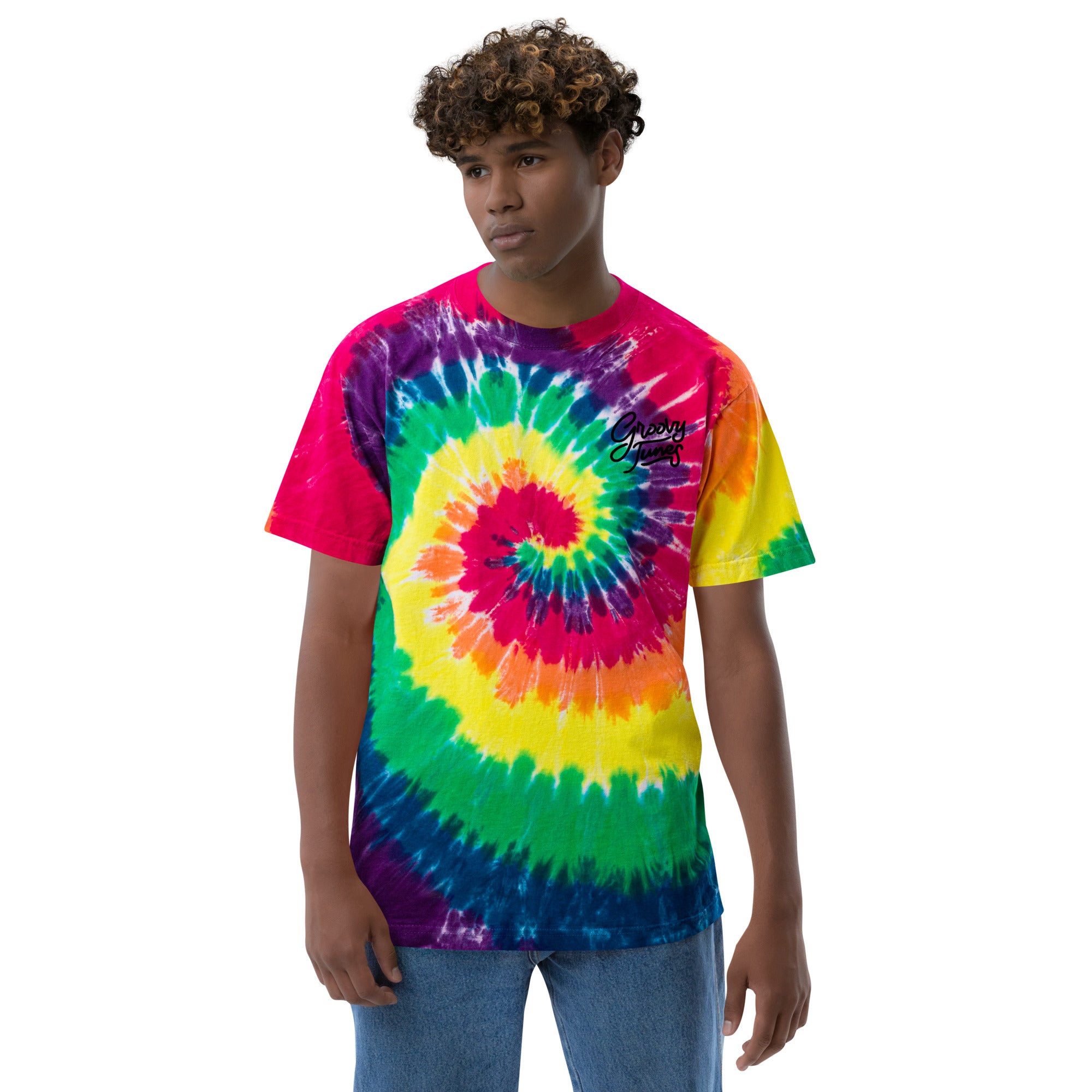 Groovy Tunes Oversized tie-dye t-shirt