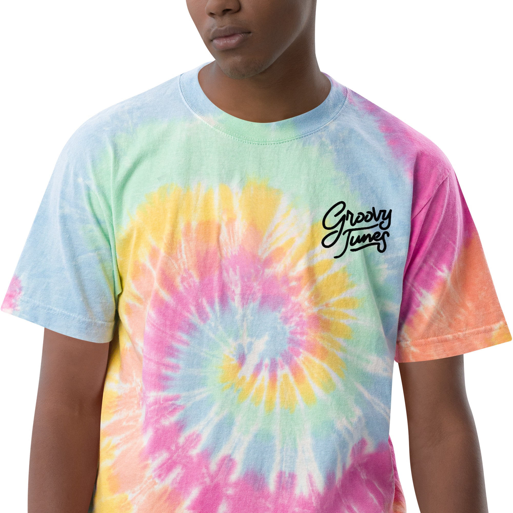 Groovy Tunes Oversized tie-dye t-shirt